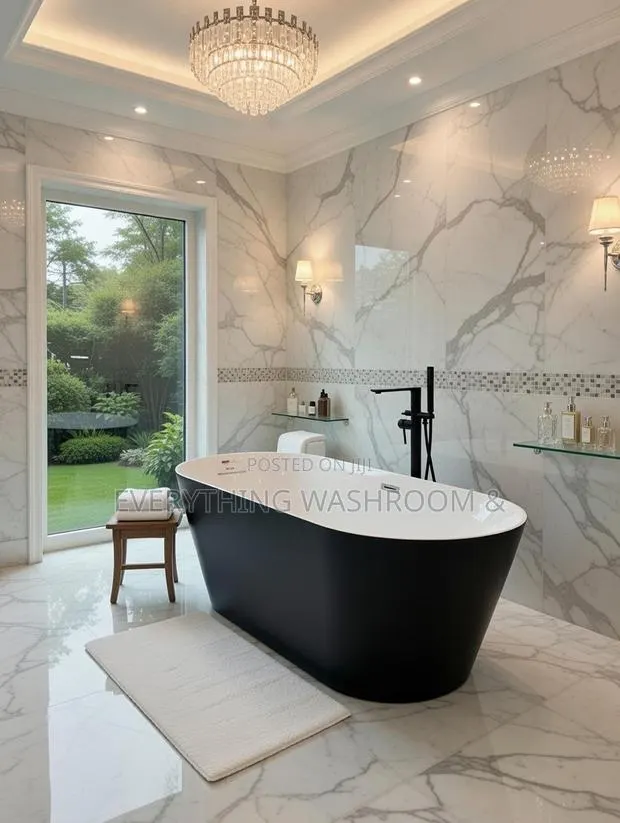 Free Standing Bathtub_black Bathtub_jacuzzi Bath With Standing Shower · Photo 1