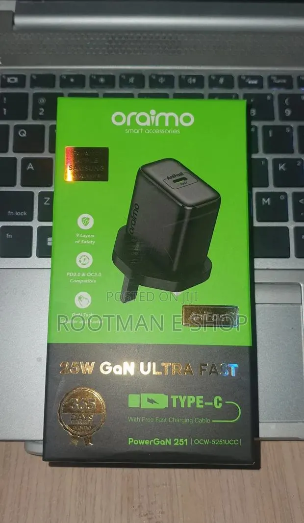 Oraimo Powergan 251 25w Gan Fast Mini Charger Set · Photo 1