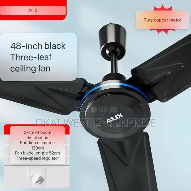 Aux 48-Inch Super Silent Ceiling Fan – Large Airflow Iron Blade Fan · Photo 1