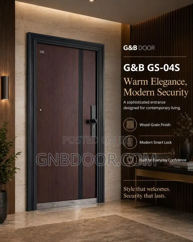 Gs-04s Wooden Surface Design Security Door Metal Door Turkey · Photo 1