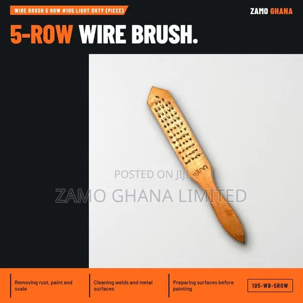 Wire Brush 5 Row #105 Light Duty (Piece) - 105-Wb-5row · Photo 1