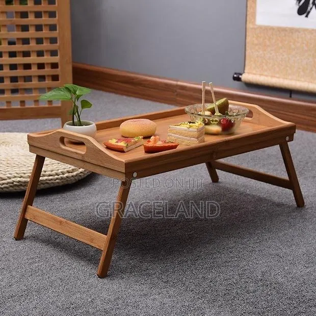 Original Bamboo Bed Tray With Folding Legs Portable for Lazy Morning · Photo 1
