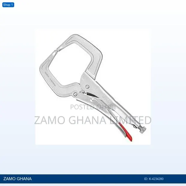 Welding Grip Locking Plier 280mm Clamp Pointed Silver With - K- · Photo 1