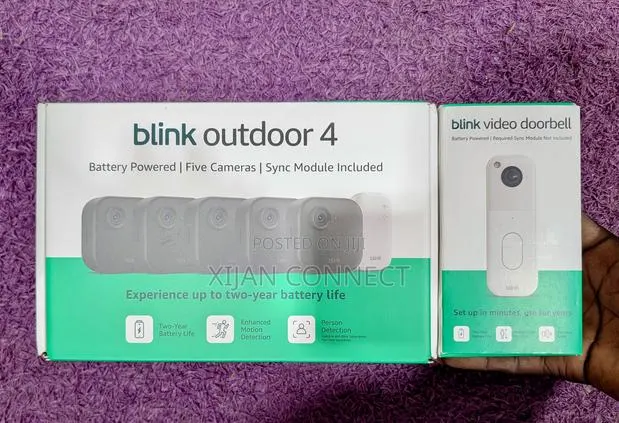 Full Home Security Set: Blink Outdoor 4 (5 Cameras) Video Doorbell · Photo 1