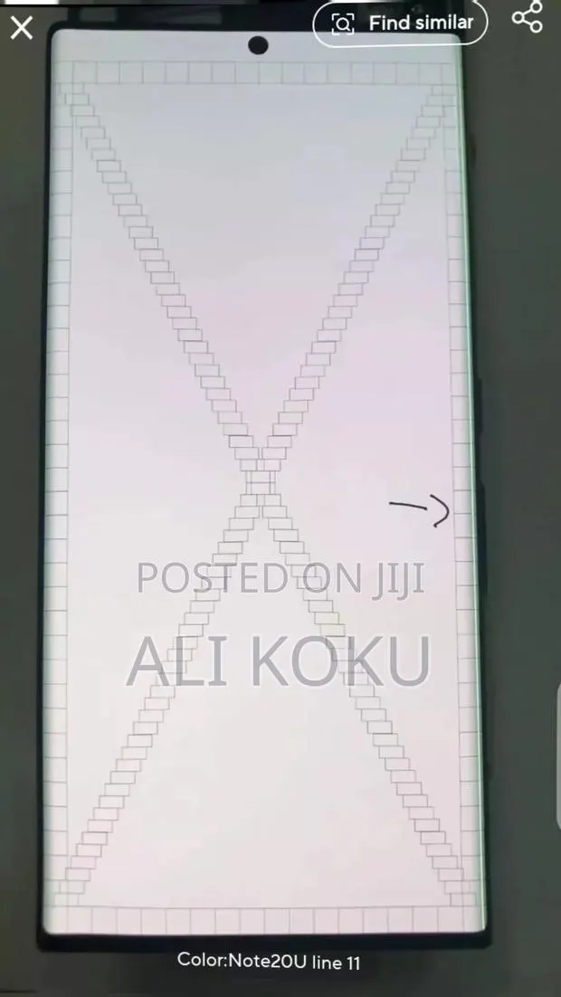 Samsung Note 20 Ultra Screen. With Line · Photo 1