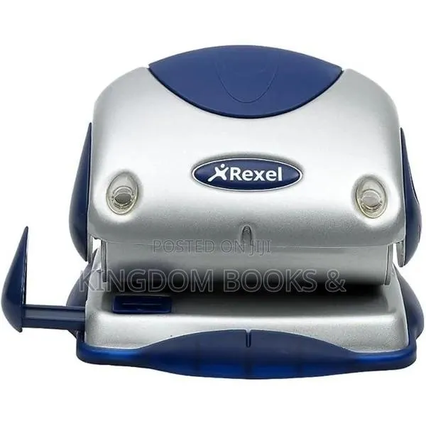 Rexel P225 Precision Heavy Duty Office Hole Punch - Silver/Blue · Photo 1