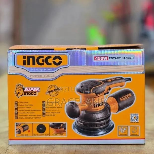 This Is Original INGCO Industrial Rotary Sander Swirls Dust 450W Max · Photo 1