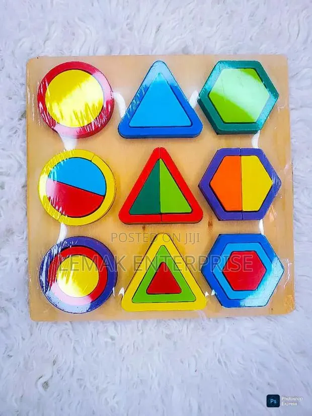 Kids Colorful Wooden Shape Puzzle Toy · Photo 1