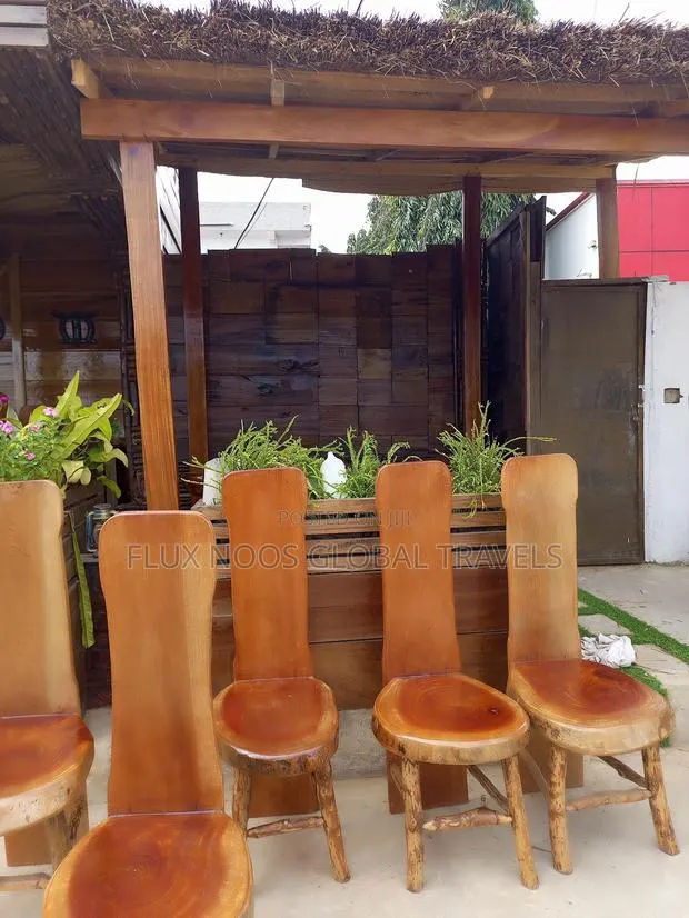 Red Wooden Tables and Chairs · Photo 1