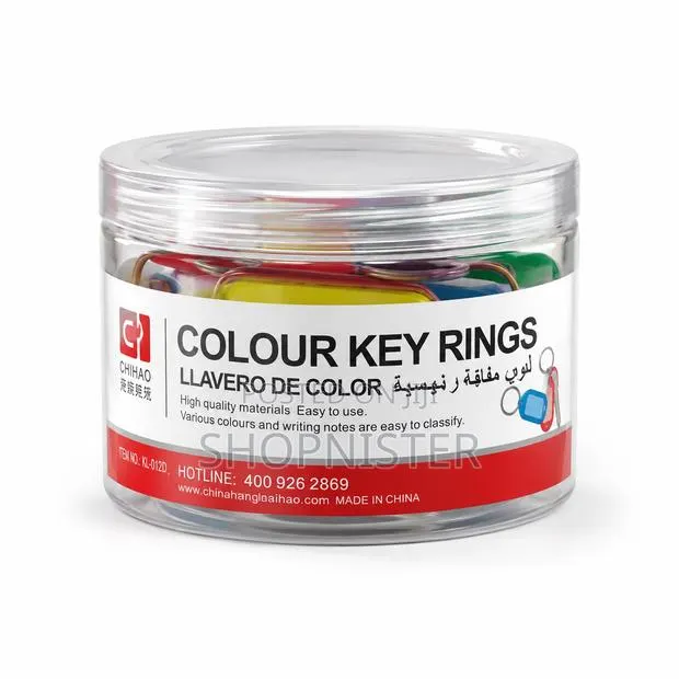 24 Colour Key Rings / Key Tags · Photo 2