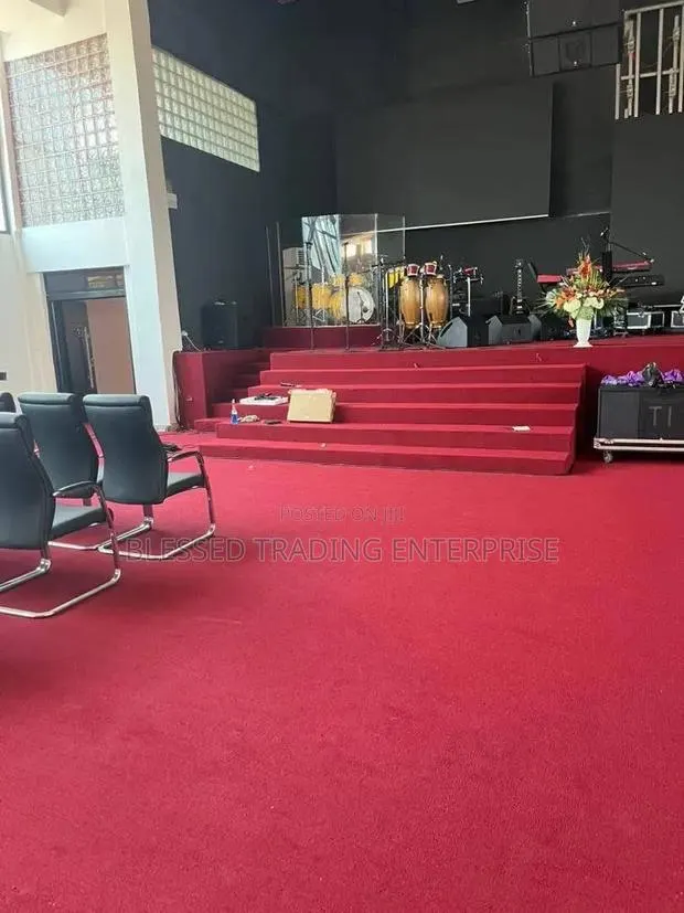 Thick and Durable Red Wine Carpet for Church Auditorium and Altars · Photo 1