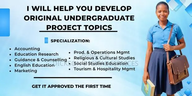 I Will Help You Develop Original Undergraduate Project Topics · Photo 1