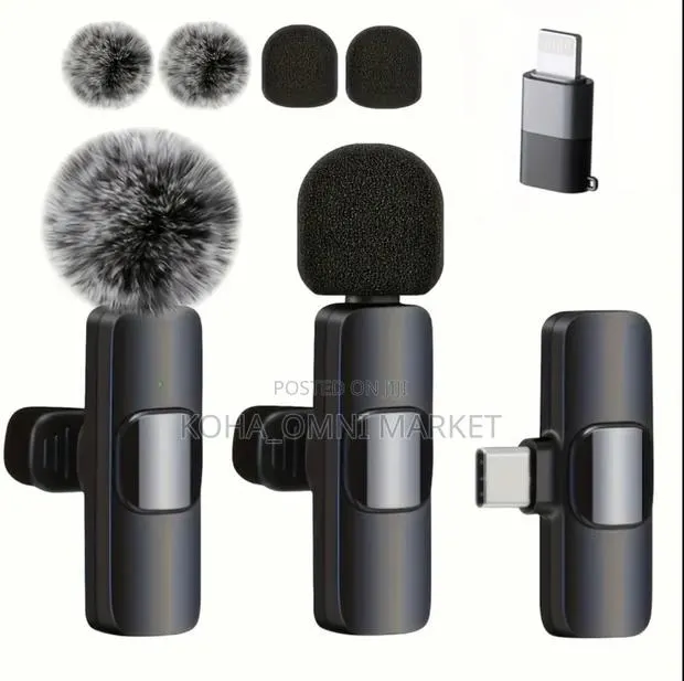 Wireless Lavalier 2-in-1 Microphone for iPhone + Type C · Photo 1