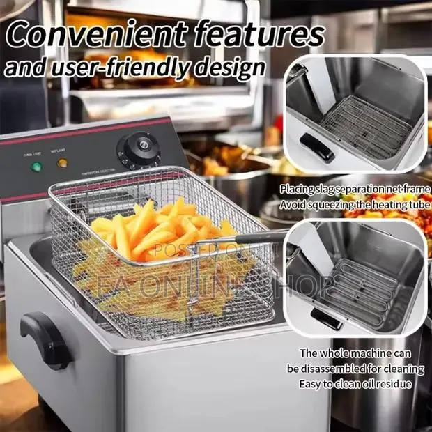 2500W 6L Electric Deep Fryer for Commercial Home Use + Temp. Control+ · Photo 4