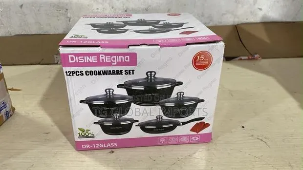 Disine Regina 12-Piece Granite Cookware Set - Red · Photo 1