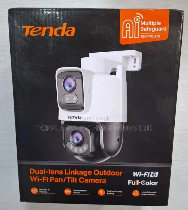 TENDA-CH10 Dual Lens Linkage Outdoor Wi-Fi/Tilt Camera. 10mp · Photo 1