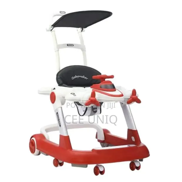 Adjustable Height Walker With Push Bar and Canopy, · Photo 1