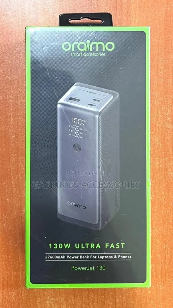 Oraimo 130w Ultra Fast Powerjet Powerbank~Charge Laptop · Photo 1