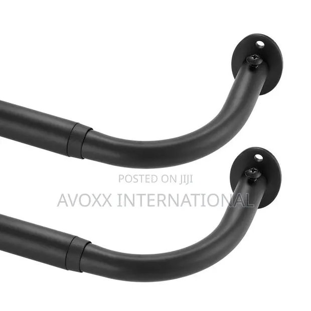 YuMierle Room Darkening Curtain Rod (2 Pack Black) · Photo 1