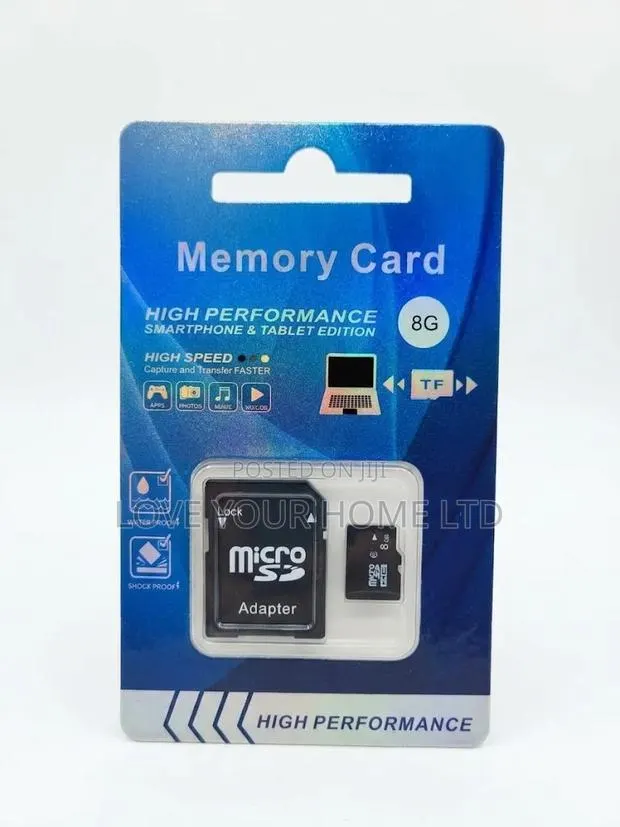 8GB TF Micro SD Memory Card With SD Card Adapter
