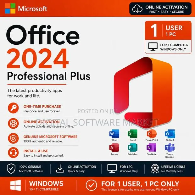 Microsoft Office 2024 Professional Plus Activation Key · Photo 1