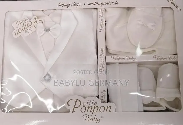 Turkish Baby Boy All White Chritening Gift Set · Photo 1