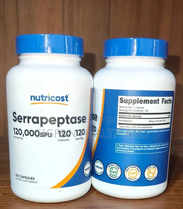 Serrapeptase, 60mg(120, 000spu),120 Capsules. · Photo 1