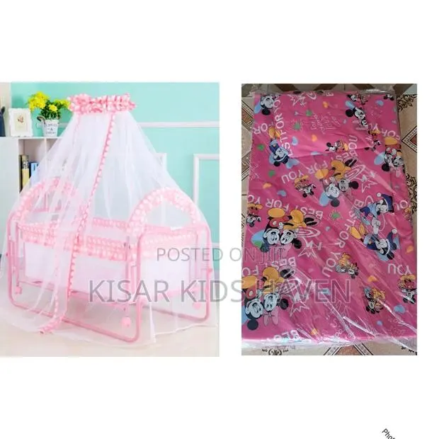 Baby Cot With Net and Mattress 0 to 1 Year ( Reduced to Clear) · Photo 1