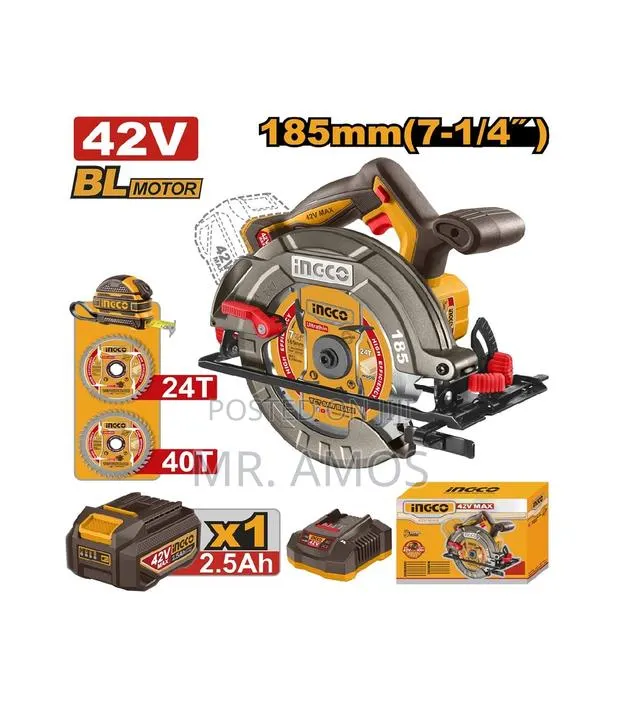 42v Brushless Cordless Circular Saw Kit + 3pcs Accessories Set · Photo 1