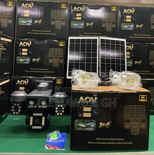 4G HiEasy AOV Solar 4-Lens PTZ Ai 20MP Camera · Photo 1