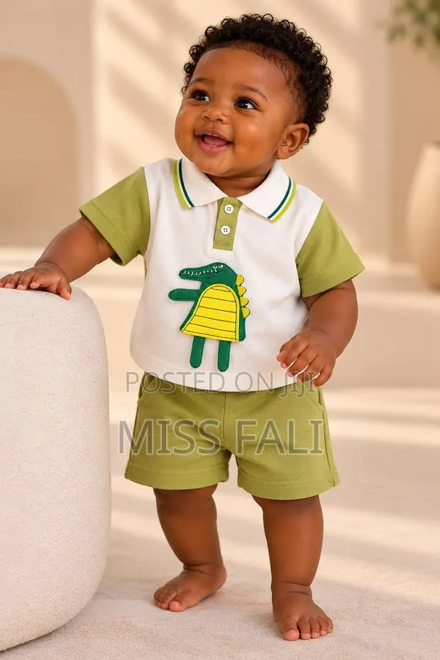 Little Croc Olive Set. 9-12Months