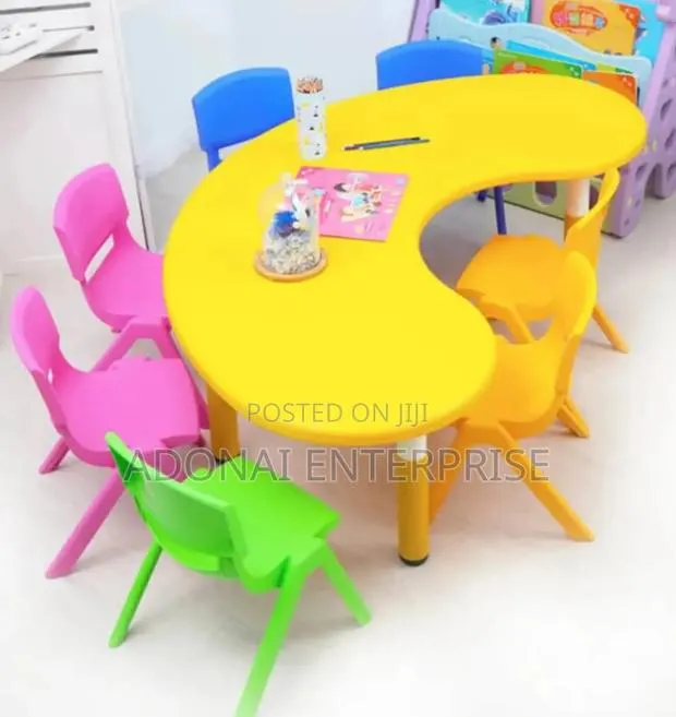 Kids Study Table Moon Shape Only Nbv56 · Photo 1