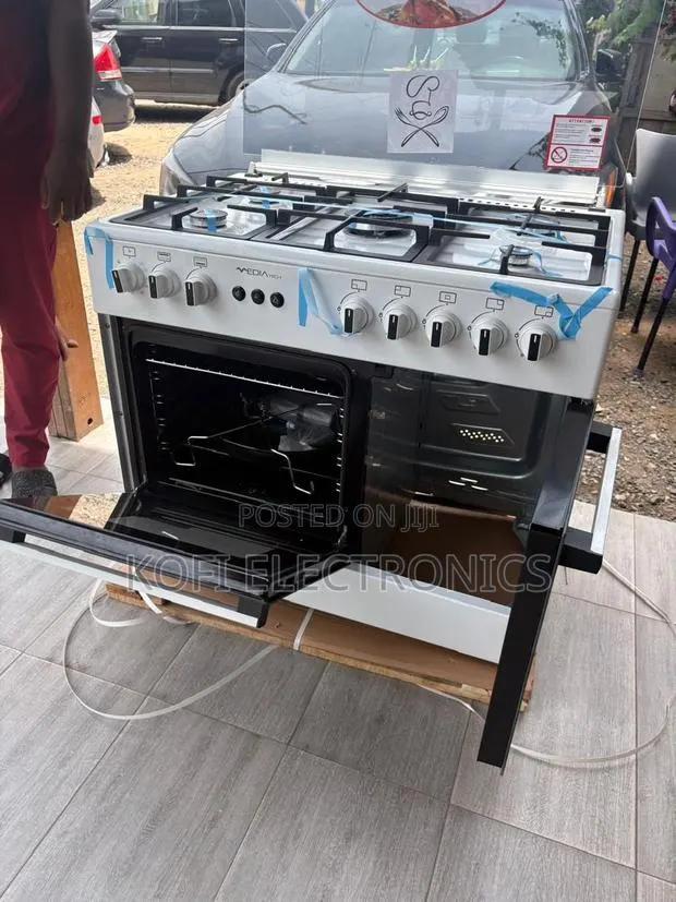 Mediatech 60x90 White Gas Cooker Elegant Design, Reliable Results · Photo 1