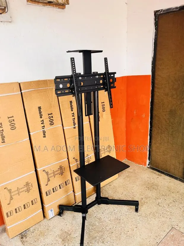 Multi Purpose Mobile Tv Cart With Wheels Dvd Shelf 32”-70” · Photo 1