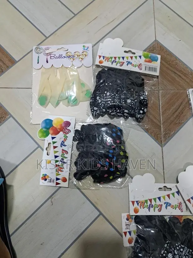 Black Balloons With Happy Birthday Written on It ( Price for 2 Packs) · Photo 2