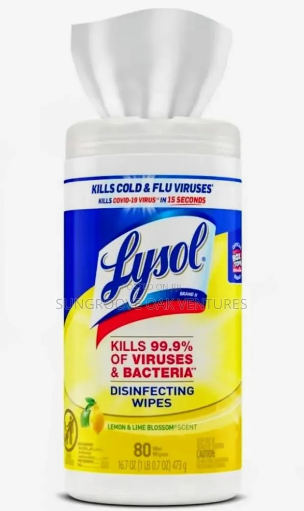 Lysol Disinfecting Wipes 5 Cannisters · Photo 1