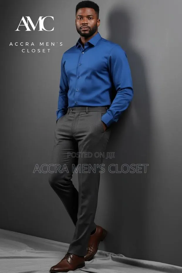 Men's Slim Fit Long Sleeve Office Shirts · Photo 1