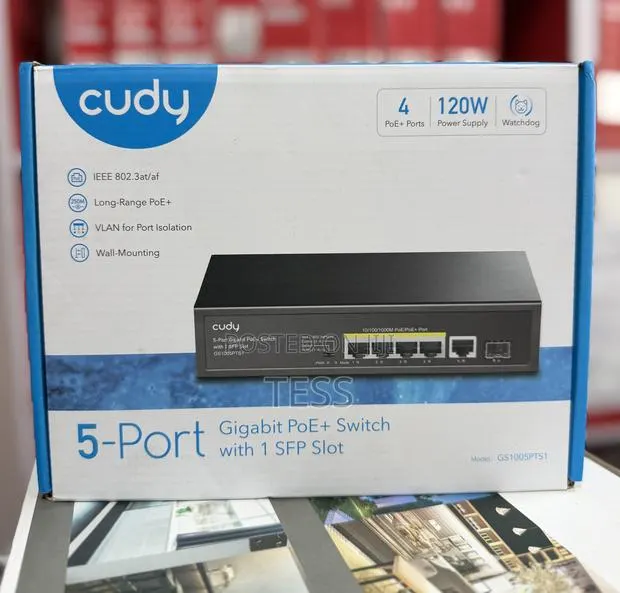 Cudy 5 Port Gigabit Poe Switch With 1 SFP Slot Gs1005pts1 · Photo 1