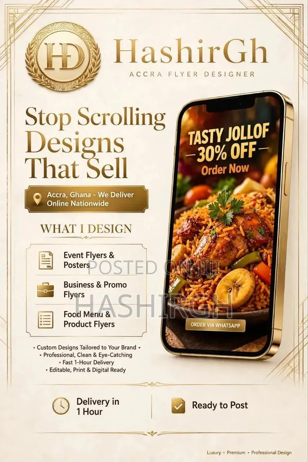 Professional Flyer & Logo Design - Digital Delivery via WhatsApp · Photo 1