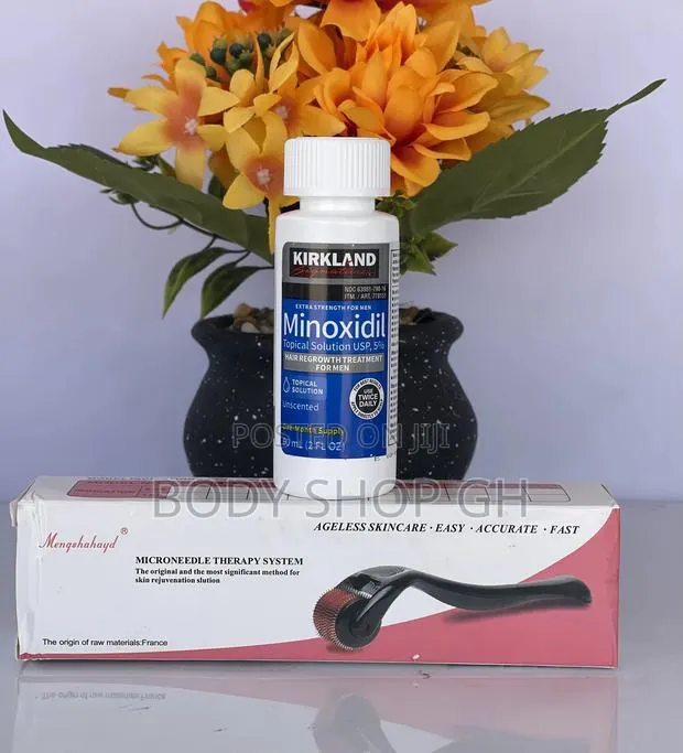 Made in Isreal Kirkland Minoxidil + Derma Roller for Hair · Photo 1