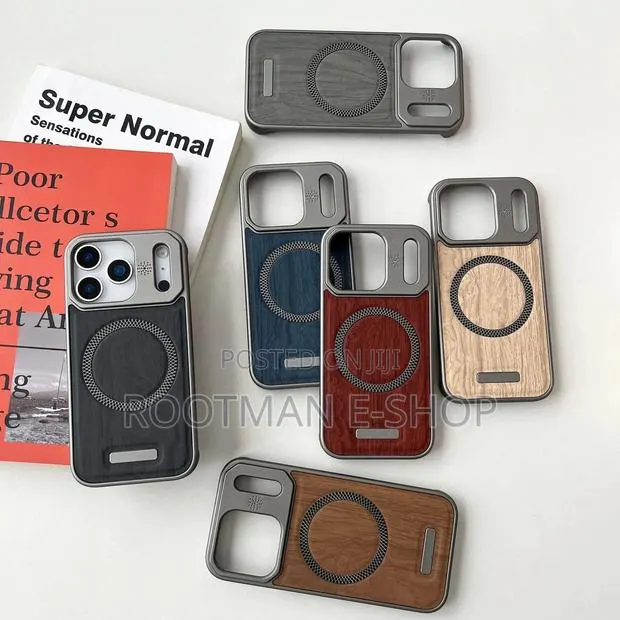 Magnetic Wood Texture Leather Phone Case for iPhone 17 Pro Max · Photo 1
