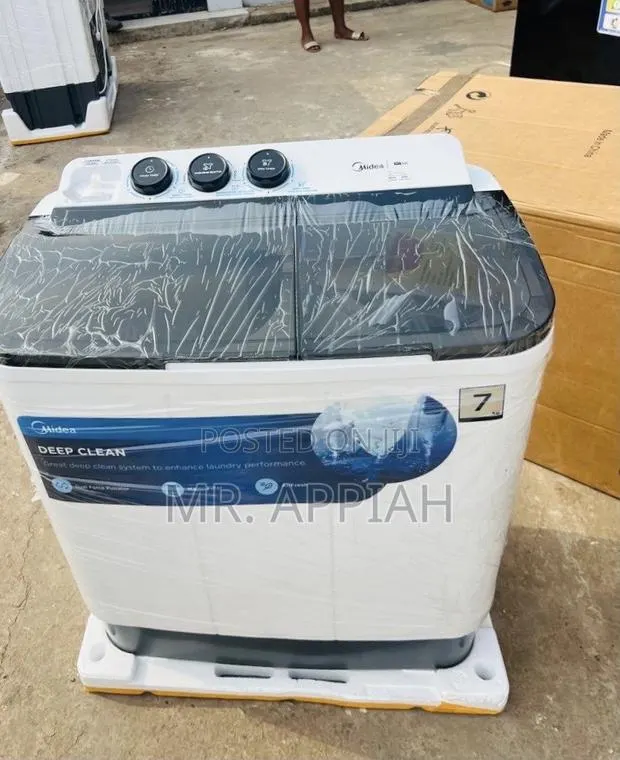 Order Midea 7kg Spin Dry Washing Machine(White) Transparent Lid · Photo 1