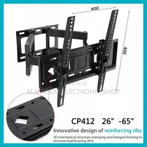 Heavy Duty Steel Constructed Adjustable Tv Wall Mount 26”-65 · Photo 1