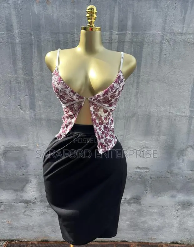 Black Tulip Skirt Top