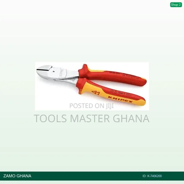 Diagonal Side Cutting Plier 200mm 1000v Chrome High Levera - K- · Photo 1