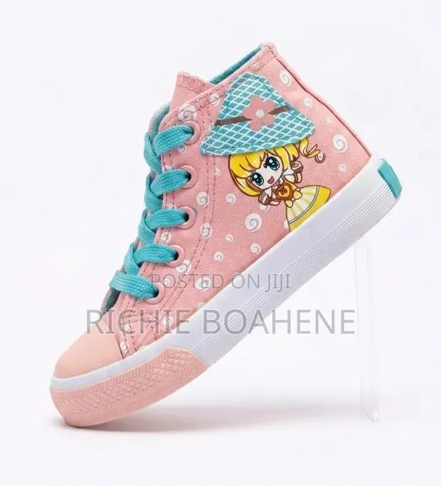 Girls Blush Pink Sneakers Size 27 · Photo 1