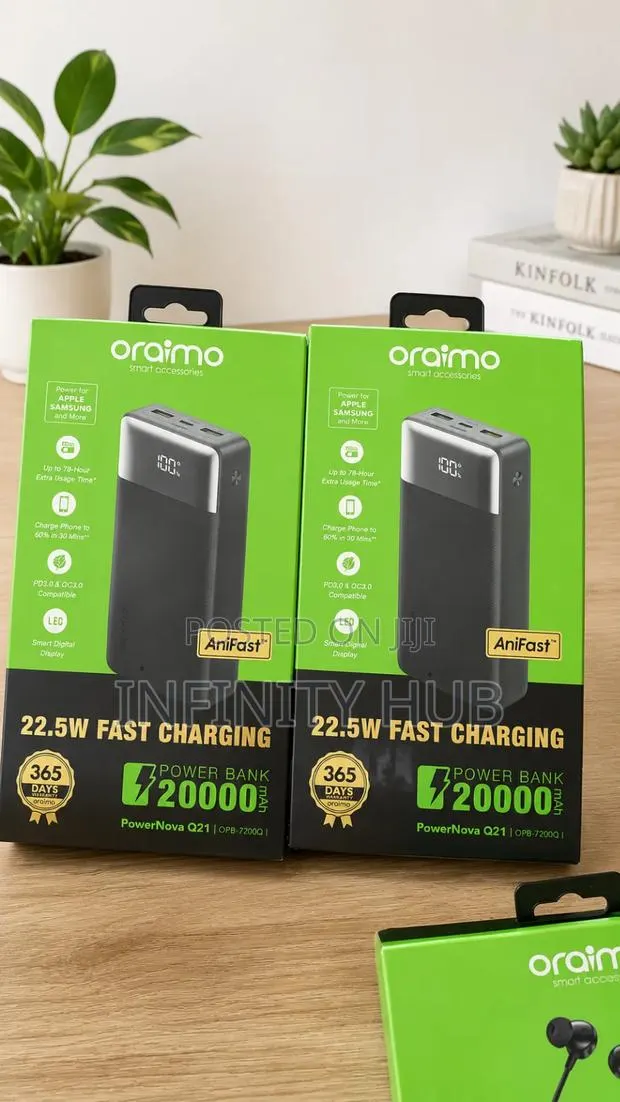 Oraimo Powernova Q21 20000mah Power Bank (22.5w Fast Charging) · Photo 1