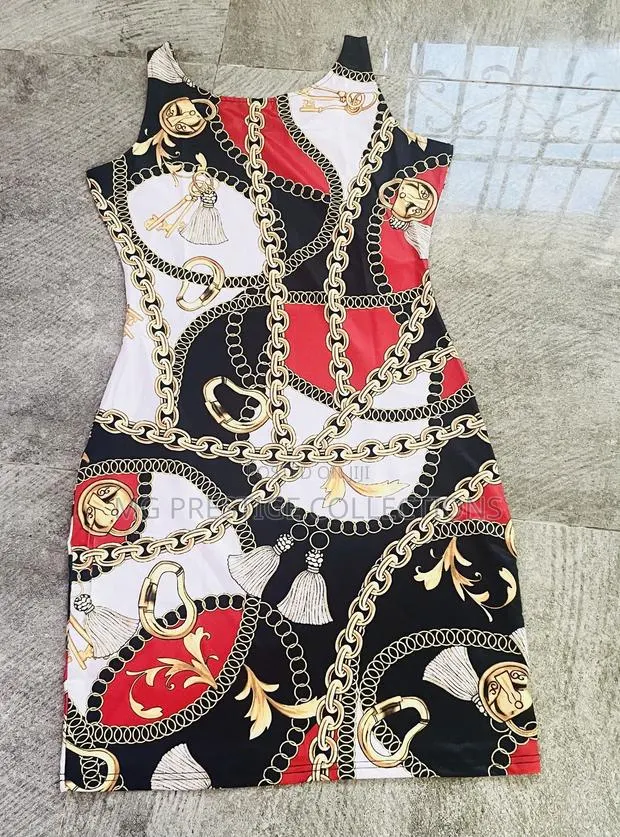 The Chain Print Sleeveless Bodycon Mini Dress · Photo 1