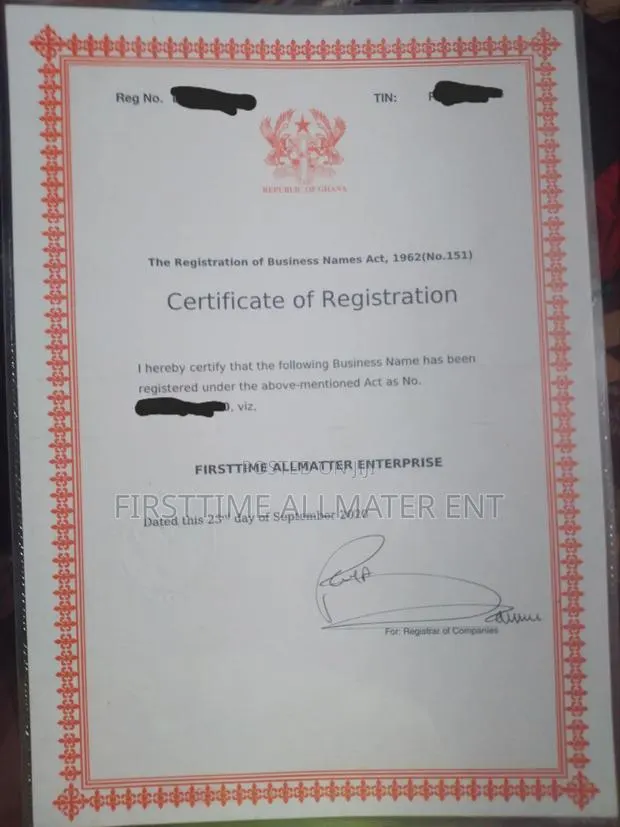 Business Certificate
