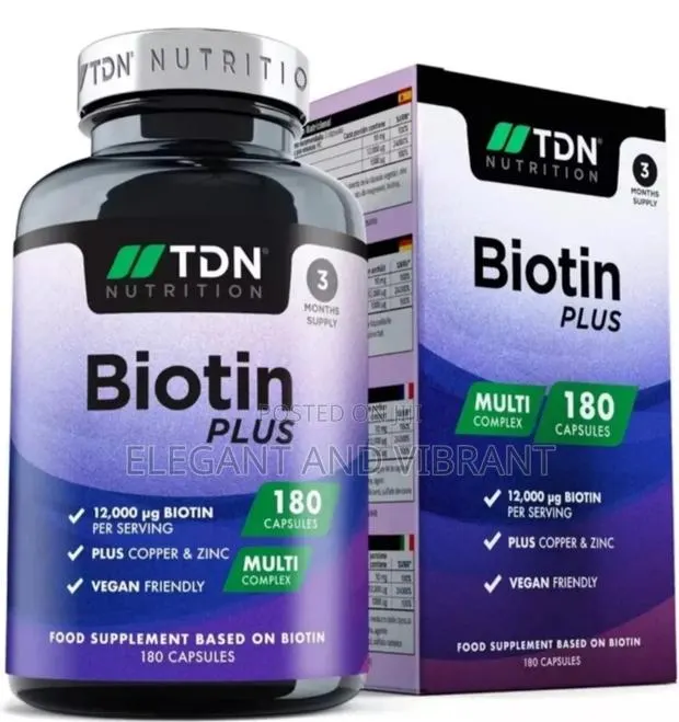 Biotin 12,000 180 Caps.Max Strength. Healthy Hair, Skin Nail Growth · Photo 1